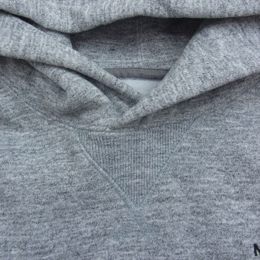 THE NORTH FACE ノースフェイス NT61835 SQUARE LOGO HOODIE スクウェア ロゴ フーディー プルオーバー パーカー  グレー系 L【中古】