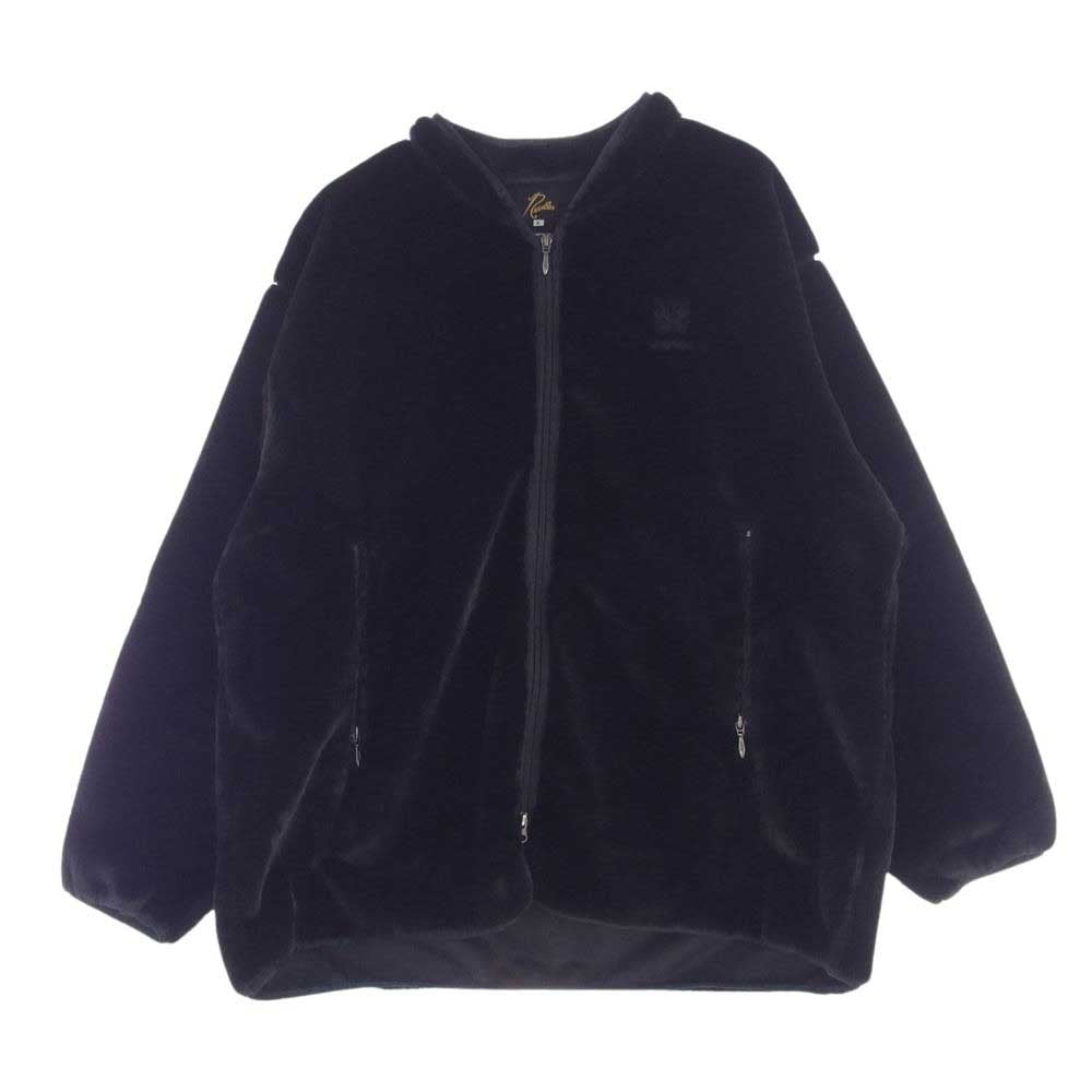 Needles ニードルス 22-03-6-506 × Charcoal TOKYO Fur Piping Jacket フチャコールトーキョー 別注 ファー パイピング フルジップ ジャケット ブラック系 L【中古】