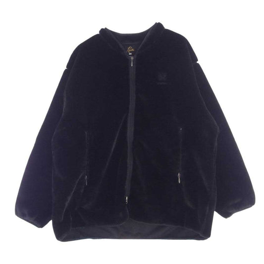 Needles ニードルス 22-03-6-506 × Charcoal TOKYO Fur Piping Jacket フチャコールトーキョー 別注 ファー パイピング フルジップ ジャケット ブラック系 L【中古】