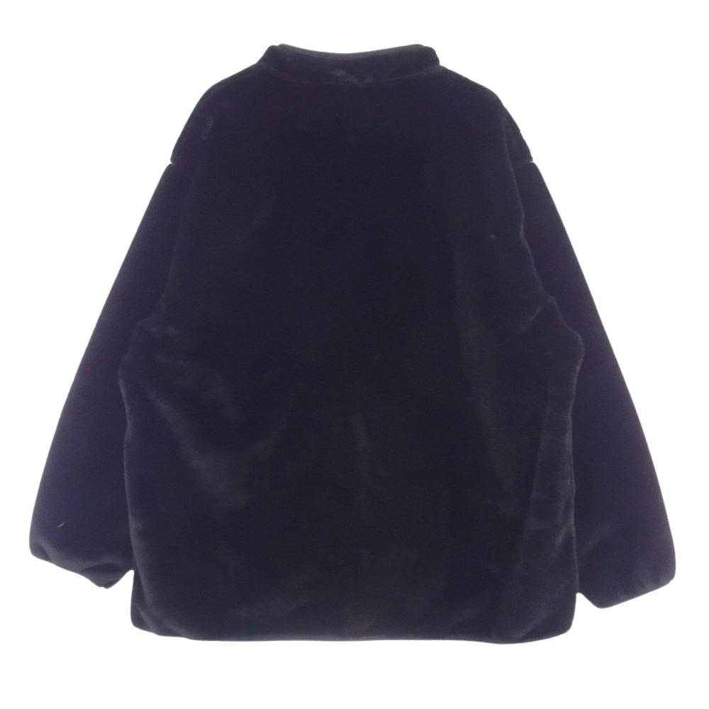 Needles ニードルス 22-03-6-506 × Charcoal TOKYO Fur Piping Jacket フチャコールトーキョー 別注 ファー パイピング フルジップ ジャケット ブラック系 L【中古】
