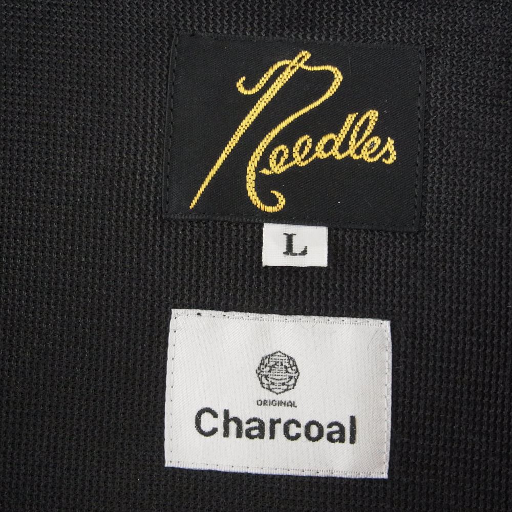 Needles ニードルス 22-03-6-506 × Charcoal TOKYO Fur Piping Jacket フチャコールトーキョー 別注 ファー パイピング フルジップ ジャケット ブラック系 L【中古】