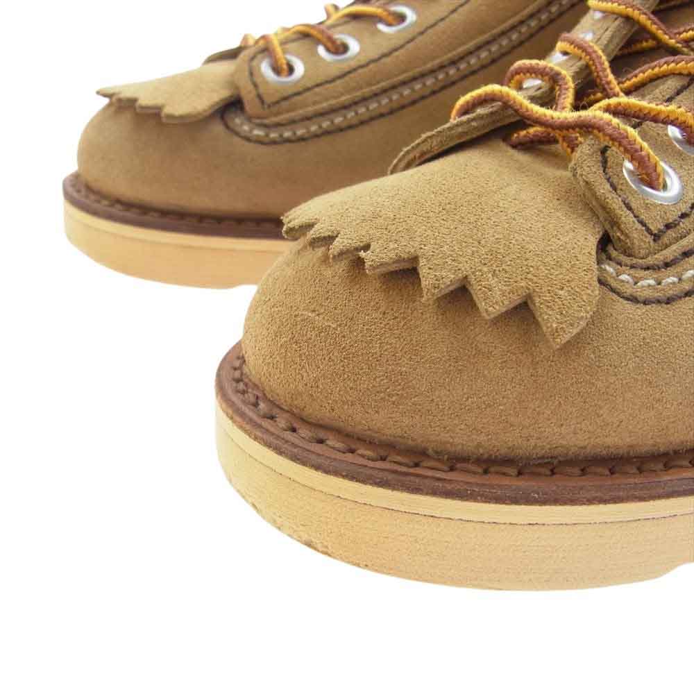 LONE WOLF ロンウルフ F01616 HUNTER WAFFLE SOLE ハンター ワーク ブーツ SUEDE ライトブラウン系 US8.5【美品】【中古】
