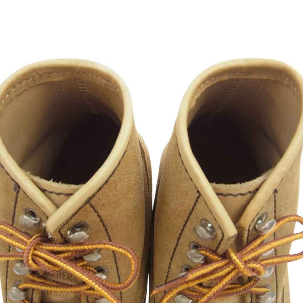 LONE WOLF ロンウルフ F01616 HUNTER WAFFLE SOLE ハンター ワーク ブーツ SUEDE ライトブラウン系 US8.5【美品】【中古】