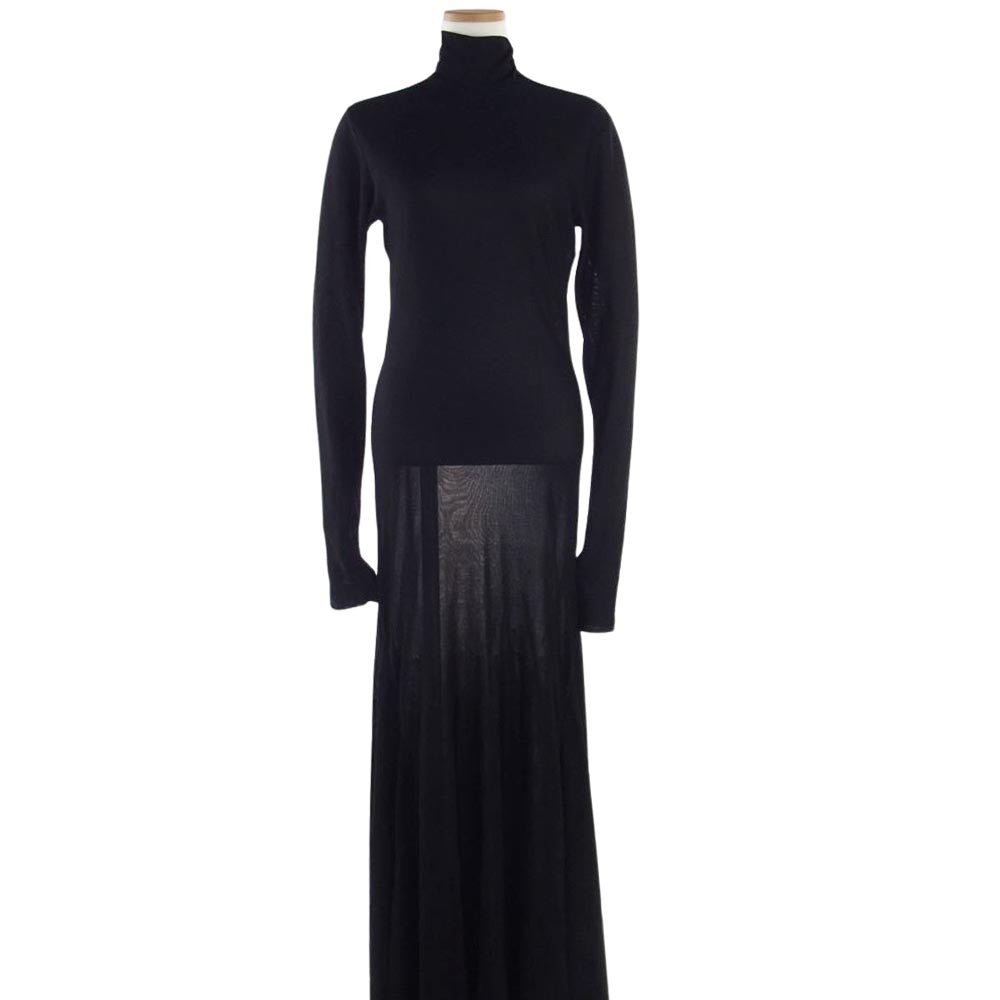 BOTTEGAVENETA ボッテガヴェネタ 20AW 640079 VKI60 Stretch Turtleneck Maxi Dress ストレッチ タートルネック マキシ ドレス ブラック系 M【新古品】【未使用】【中古】