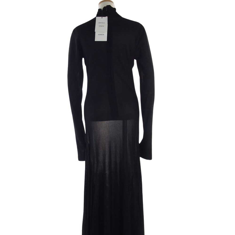 BOTTEGAVENETA ボッテガヴェネタ 20AW 640079 VKI60 Stretch Turtleneck Maxi Dress ストレッチ タートルネック マキシ ドレス ブラック系 M【新古品】【未使用】【中古】