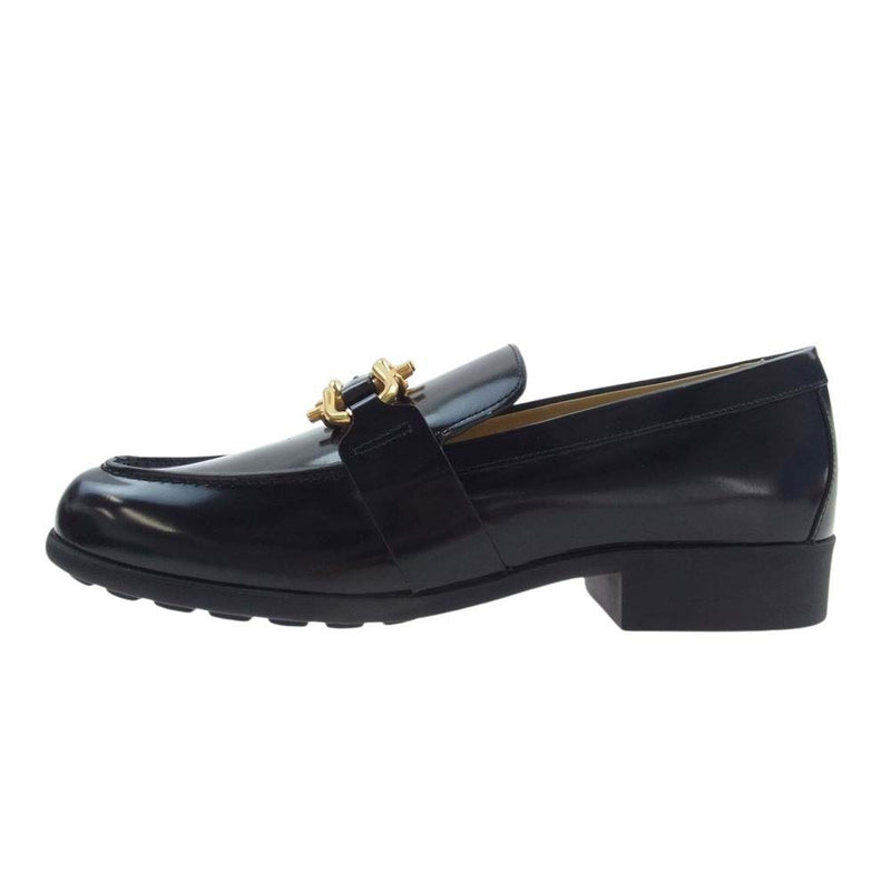 BOTTEGAVENETA ボッテガヴェネタ 716264 V2JB0 100 MONSIEUR LOAFER SOFT VINYL レザー ローファー ブラック系 41【極上美品】【中古】