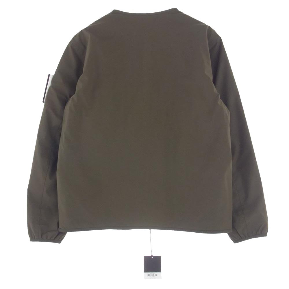 STONE ISLAND ストーンアイランド 23AW 791541127 NO COLLAR JACKET 中綿プリマロフト ノーカラー ジャケット カーキ系 L【極上美品】【中古】