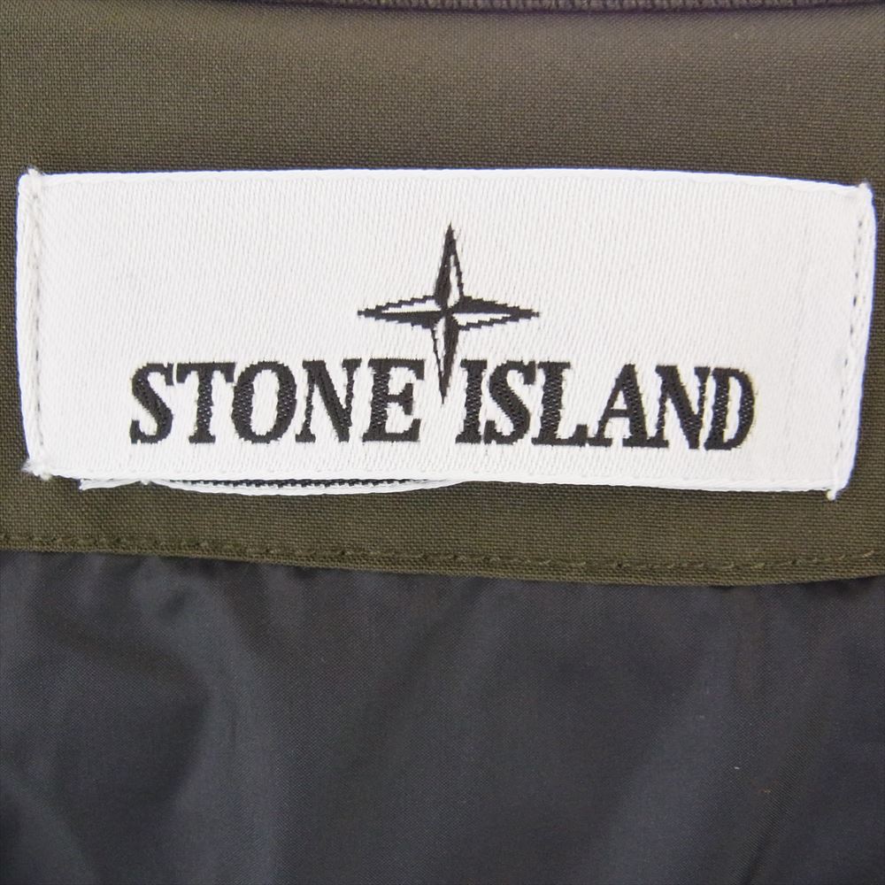 STONE ISLAND ストーンアイランド 23AW 791541127 NO COLLAR JACKET 中綿プリマロフト ノーカラー ジャケット カーキ系 L【極上美品】【中古】