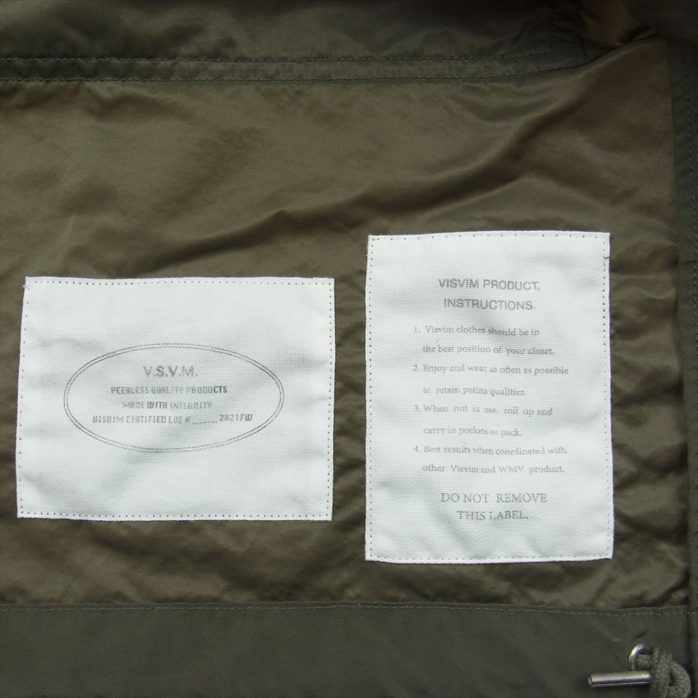 VISVIM ビズビム 0121205013024 JURA PARKA ジュラ パーカ モッズコート オリーブグリーン系 3【美品】【中古】