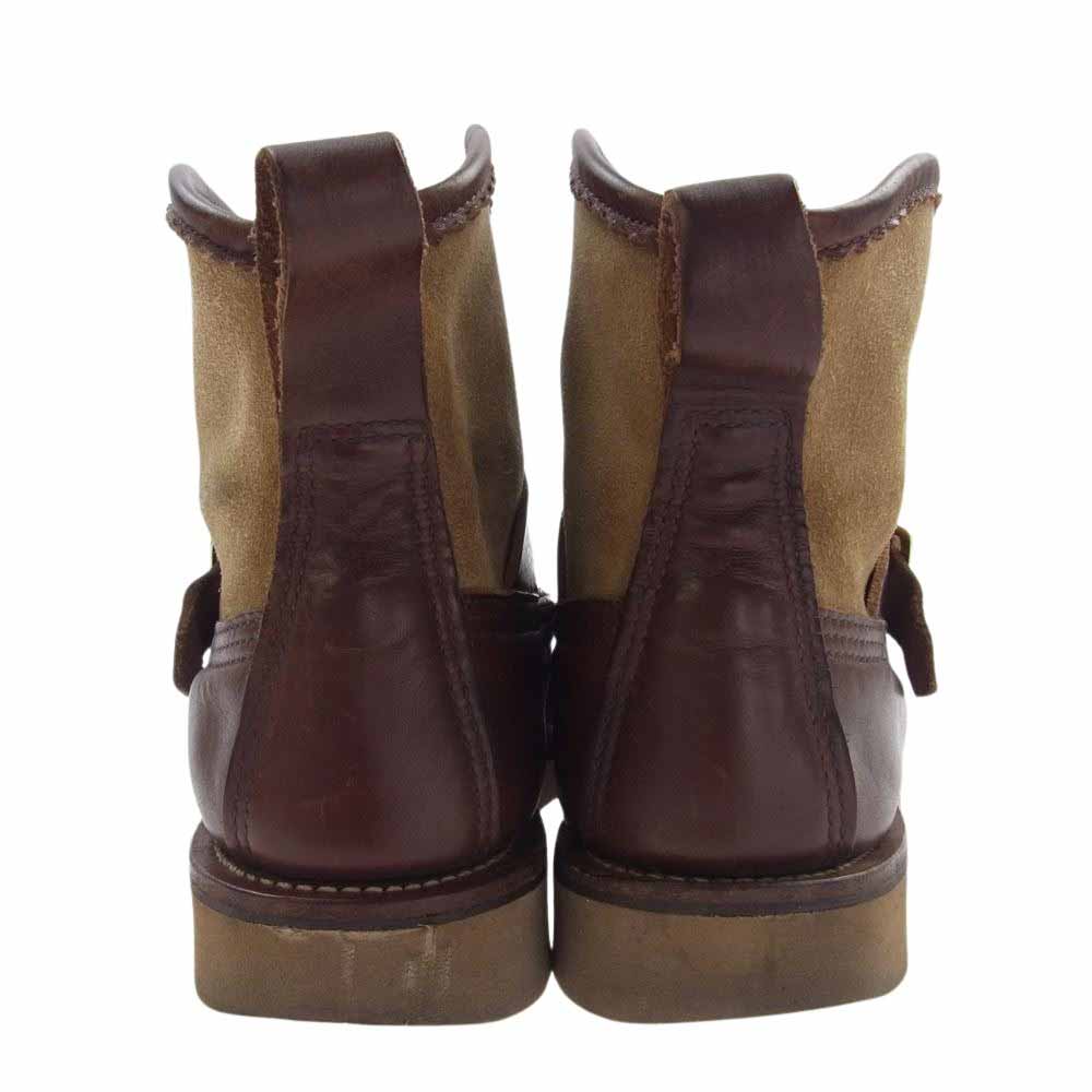 RUSSELL MOCCASIN ラッセルモカシン 4503 KNOCK-A-BOUT ノックアバウト スエード レザー 切替 ブーツ ブラウン系 8.5【中古】