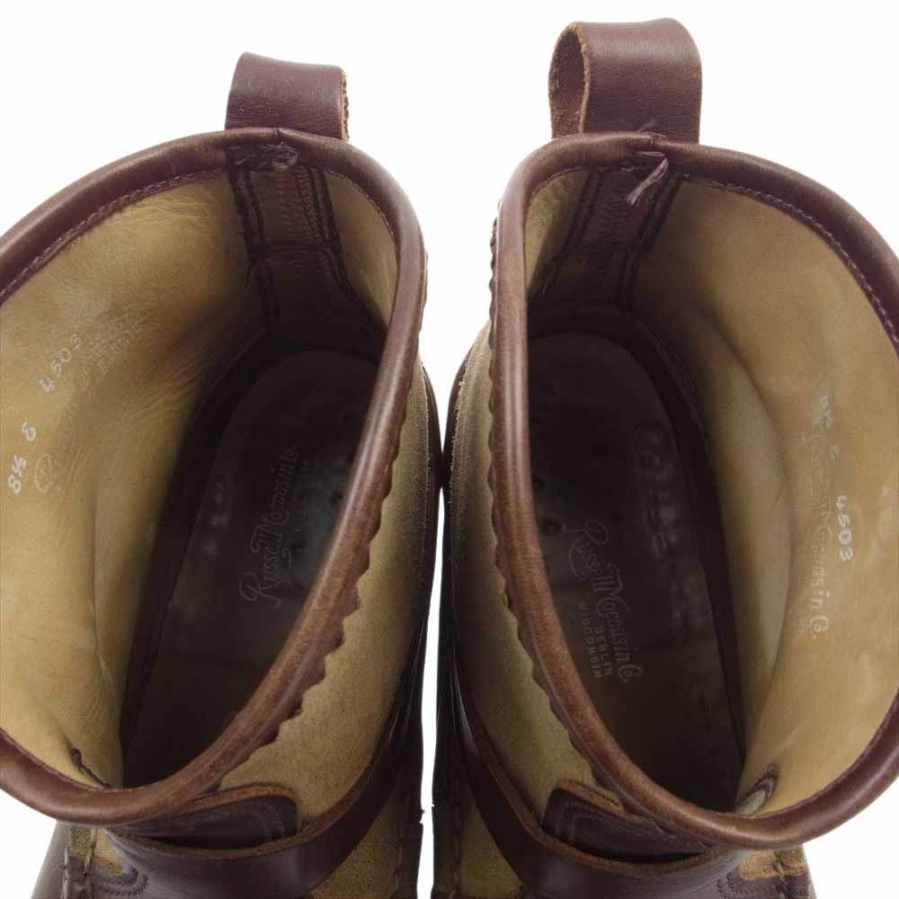 RUSSELL MOCCASIN ラッセルモカシン 4503 KNOCK-A-BOUT ノックアバウト スエード レザー 切替 ブーツ ブラウン系 8.5【中古】