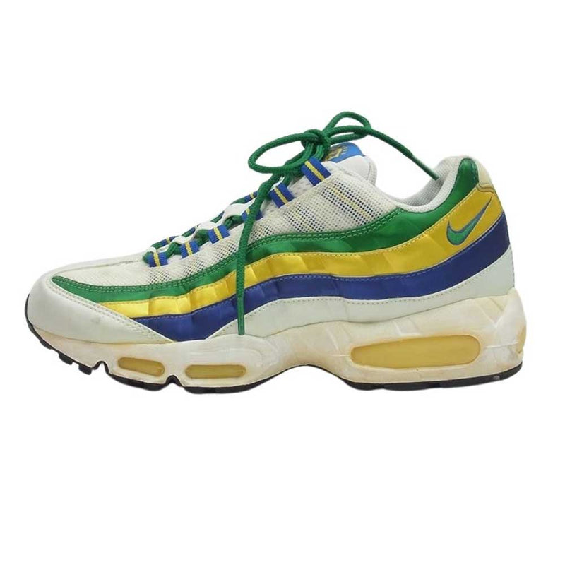 NIKE ナイキ  06年製 609048-132 Air Max 95 Brazil World Cup ブラジル ワールドカップ エアマックス ローカットスニーカー ホワイト系 イエロー系 グリーン系 27cm【中古】