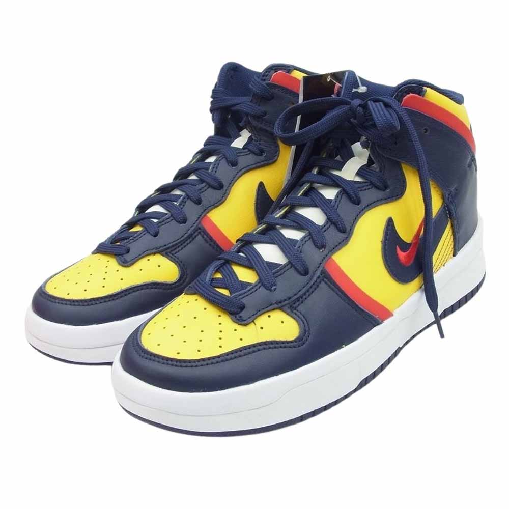 NIKE ナイキ DH3718-701 WMNS DUNK HIGH REBEL VARSITY MAIZE ウィメンズ ダンク ハイ レベル バーシティ メイズ ハイカット スニーカー ネイビー系 イエロー系 レッド系 27cm【新古品】【未使用】【中古】