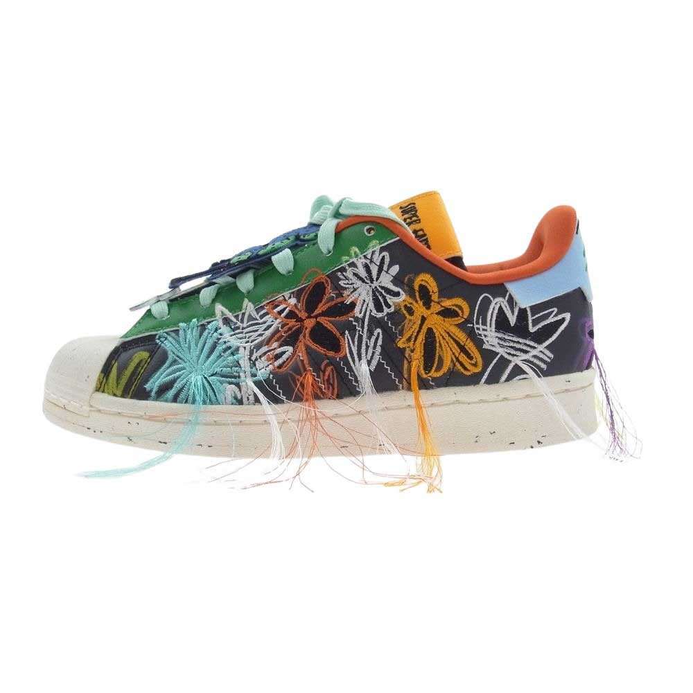 adidas アディダス GX3823 × Sean Wotherspoon originals Superstar Super Earth Black ショーン・ウェザースプーン オリジナルス スーパースター スーパーアース スニーカー 22cm【極上美品】【中古】