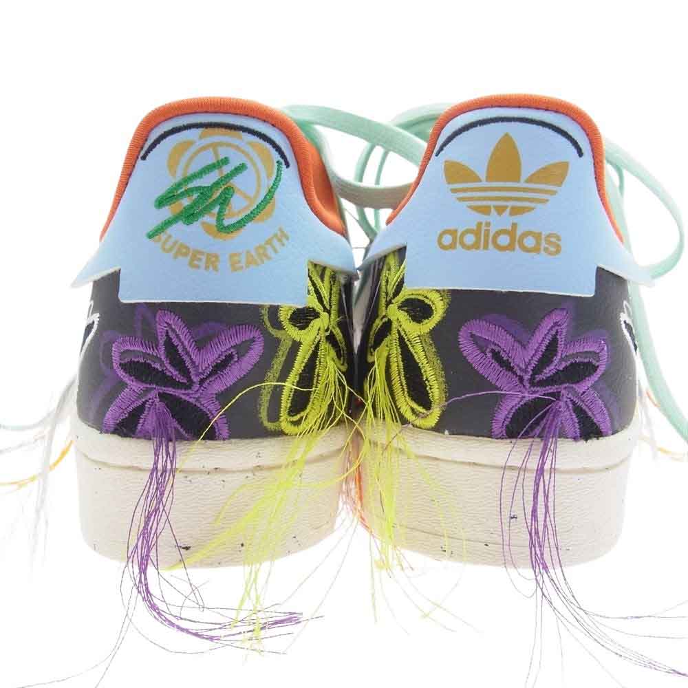 adidas アディダス GX3823 × Sean Wotherspoon originals Superstar Super Earth Black ショーン・ウェザースプーン オリジナルス スーパースター スーパーアース スニーカー 22cm【極上美品】【中古】