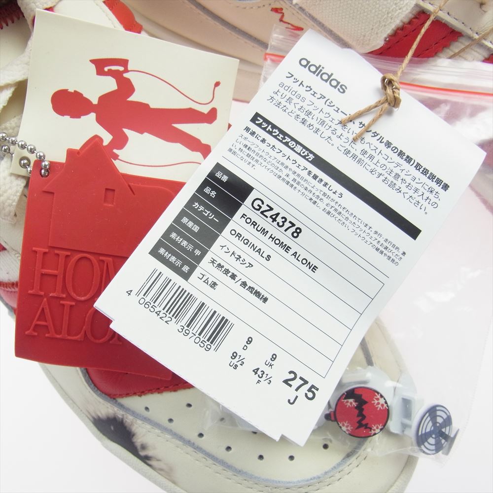 adidas アディダス GZ4378 × Home Alone originals Forum Low Cream White/Off White ホームアローン オリジナルス フォーラム ロー  27.5cm【極上美品】【中古】