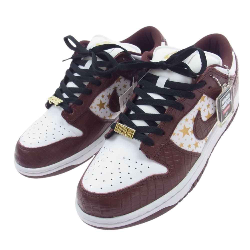 Supreme シュプリーム × Nike ナイキ DH3228-103 SB Dunk Low エスビー ダンクロー OG QS Gold Stars BARKROOT BROWN オリジナル ゴールドスターズ バークルートブラウン スニーカー 27cm【新古品】【未使用】【中古】