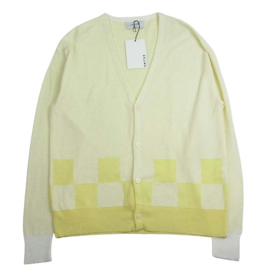 ユナイタス UTSSS22-KN01 Cubic Cardigan キュービック カーディガン チェッカー柄 イエロー系 M【中古】