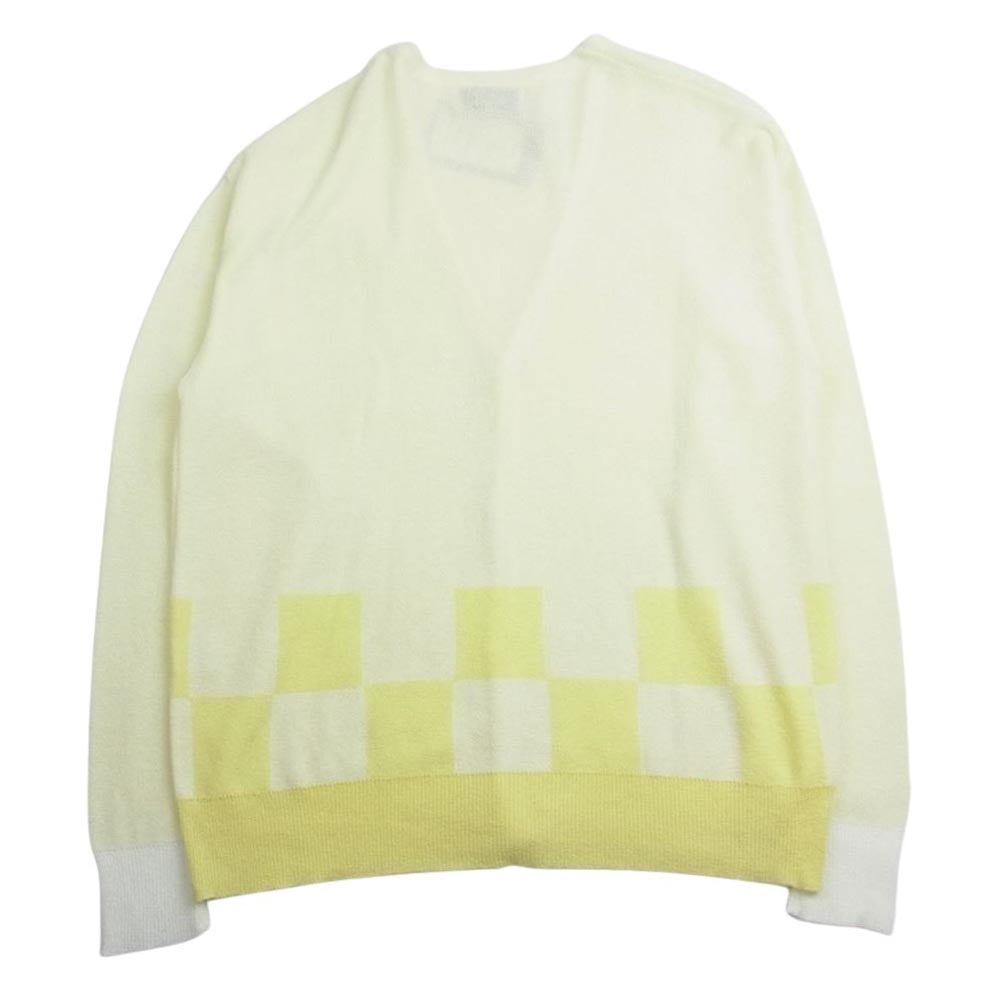 ユナイタス UTSSS22-KN01 Cubic Cardigan キュービック カーディガン チェッカー柄 イエロー系 M【中古】