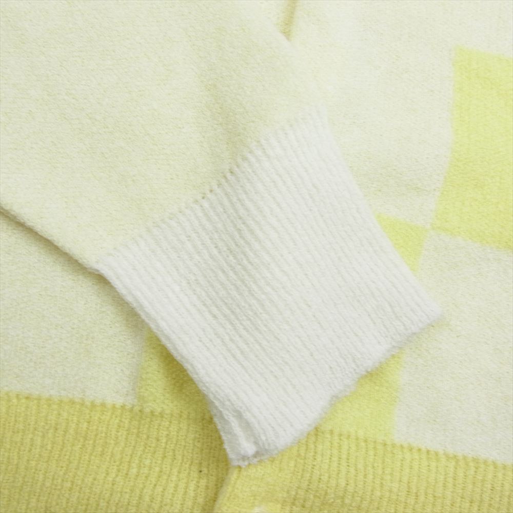 ユナイタス UTSSS22-KN01 Cubic Cardigan キュービック カーディガン チェッカー柄 イエロー系 M【中古】