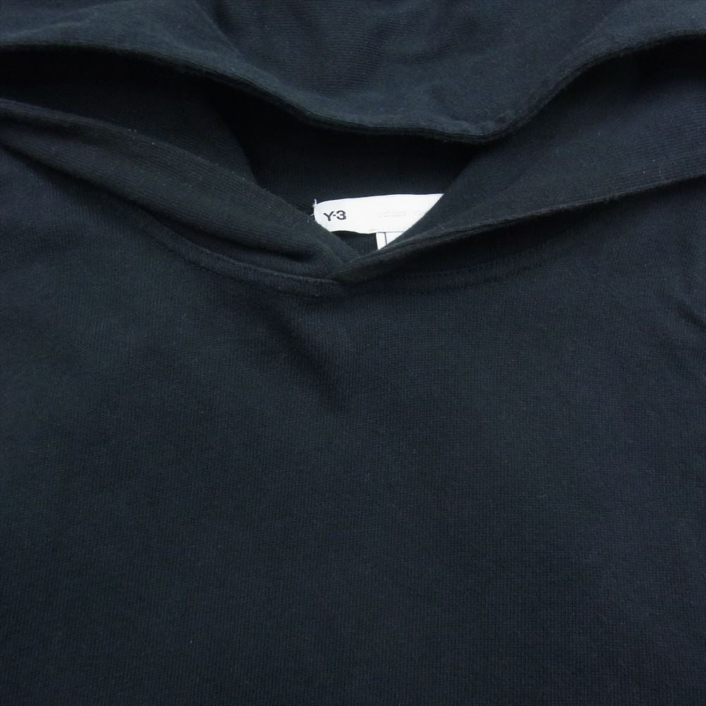 Y-3 Yohji Yamamoto ワイスリー ヨウジヤマモト 21SS GV6079 M SD RWTRY GFXHOOD バックロゴ ナイロン 切替 プルオーバー パーカー ブラック系 XL【中古】