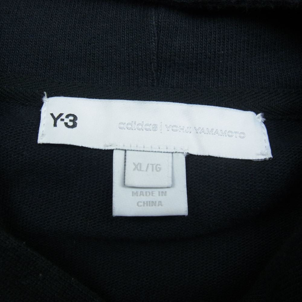 Y-3 Yohji Yamamoto ワイスリー ヨウジヤマモト 21SS GV6079 M SD RWTRY GFXHOOD バックロゴ ナイロン 切替 プルオーバー パーカー ブラック系 XL【中古】