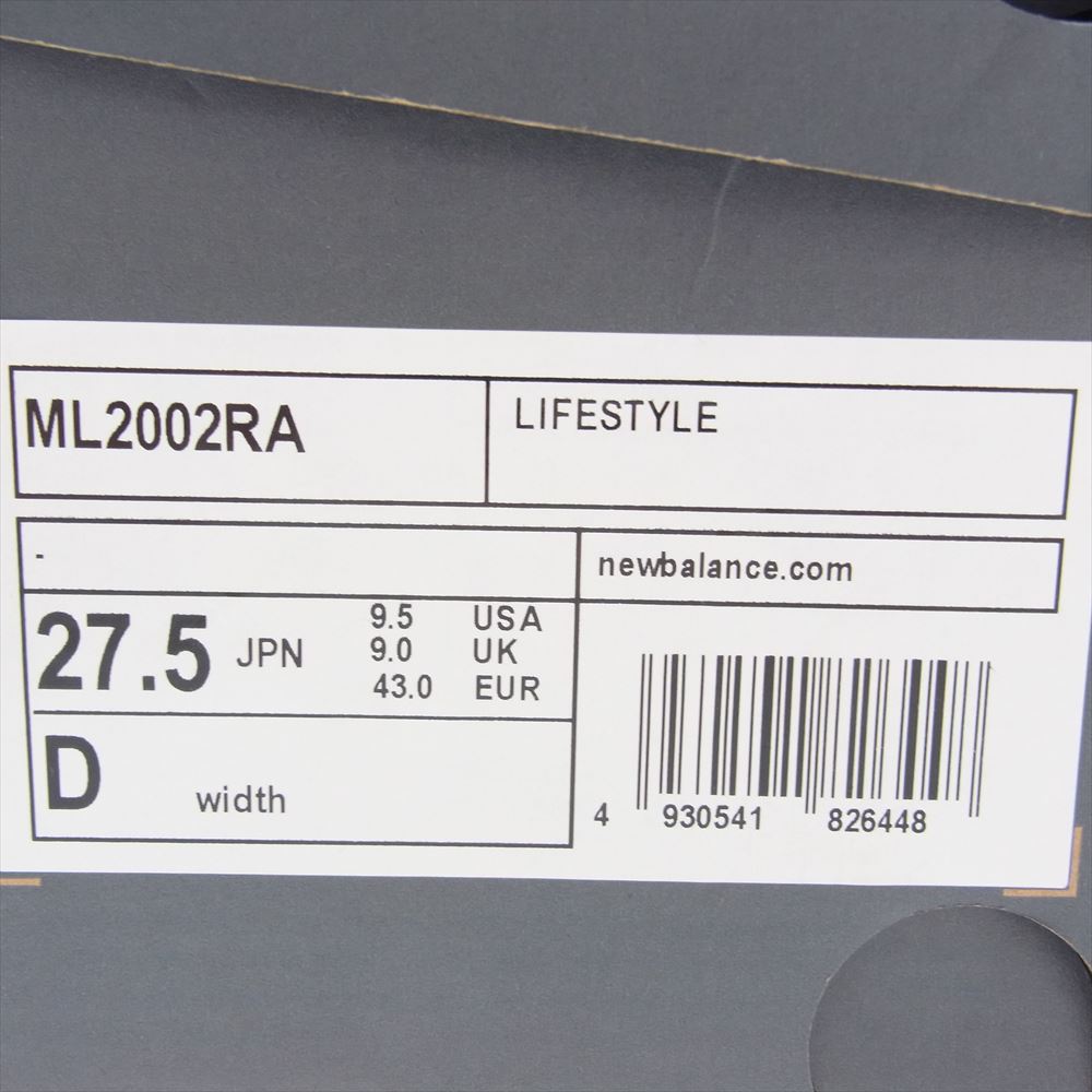 NEW BALANCE ニューバランス ML2002RA ローカット スニーカー グレー系 27.5ｃｍ【新古品】【未使用】【中古】