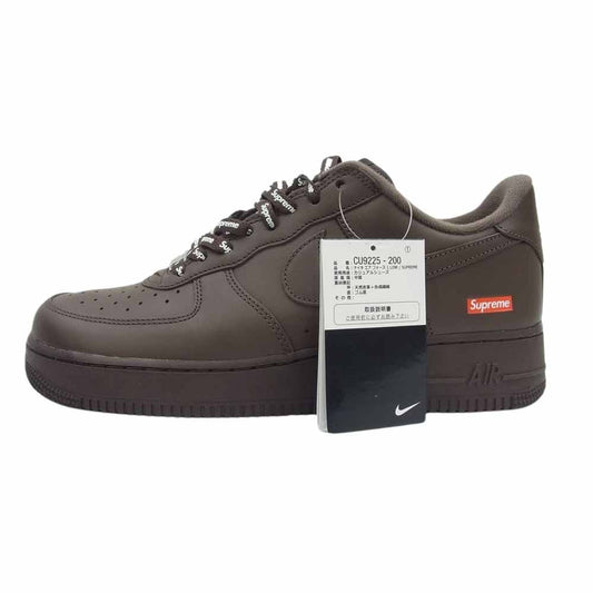 Supreme シュプリーム 23AW CU9225-200 NIKE AIR FORCE 1 LOW SP ナイキ エアフォース1 ローカットスニーカー ブラウン ブラウン系 27.０cm【新古品】【未使用】【中古】