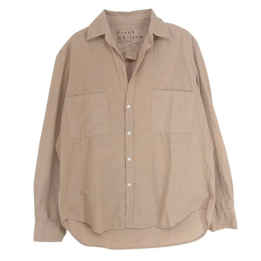 フランクアンドエイリーン Ron Herman ロンハーマン別注 RH EILEEN  コットン スキッパー 長袖 シャツ ベージュ系 XS【中古】