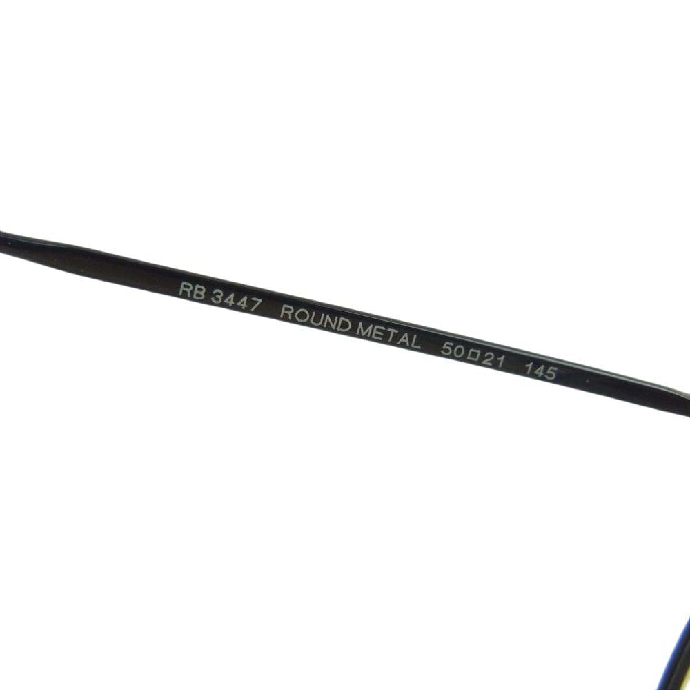 Ray-Ban レイバン RB3447 ROUNDMETAL ラウンドメタル 50□21 145 サングラス メガネ ブラック系 50□21　145【中古】