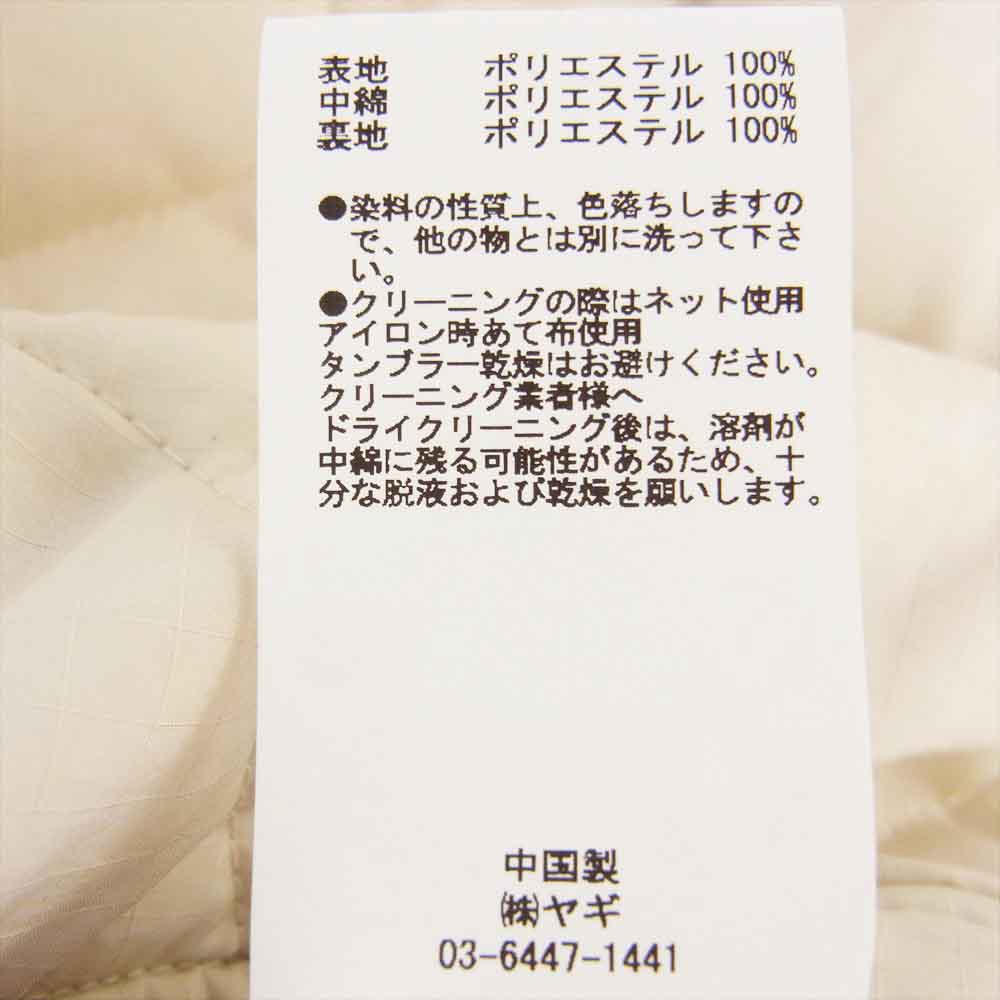 ワイドットバイノルディスク YL99003 QUILTING SHIRT COAT リップストップ キルティング ノーカラー 中綿 ロング コート ホワイト系 M【中古】