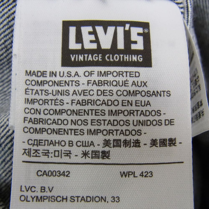 Levi's リーバイス 70507-0056 LVC 1953 Type2 Jacket 2nd タイプ デニム ジャケット インディゴブルー系 38【中古】