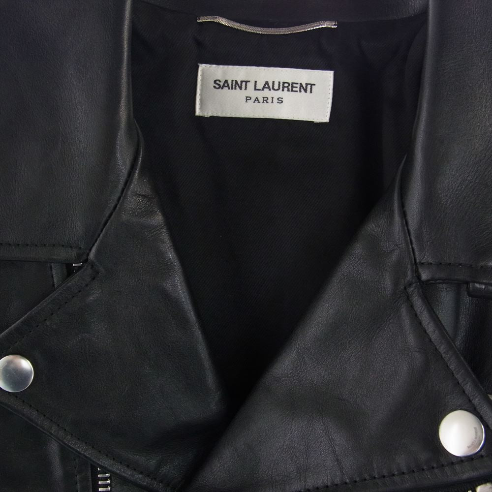 SAINT LAURENT サンローラン 397292 Y5YH1 クラシック モーター サイクル ライダース ジャケット ブラック系 46【中古】