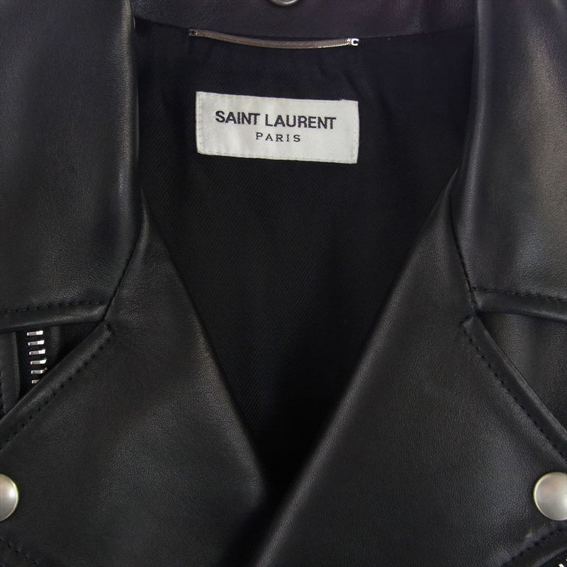 SAINT LAURENT サンローラン 484284 Y5YA2 クラシック モーターサイクル ダブルライダース レザー ジャケット ブラック系 42【中古】