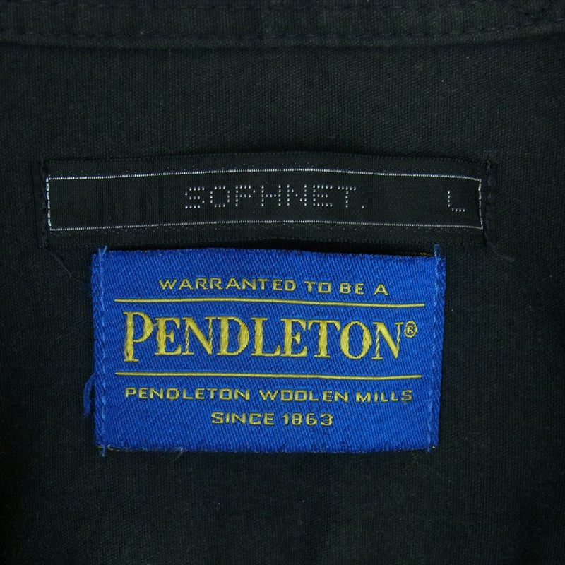 SOPHNET. ソフネット SOPH-112040 PENDLETON ペンドルトン チェック ネル シャツ 長袖 レッド系 グリーン系 ブラック系 L【中古】