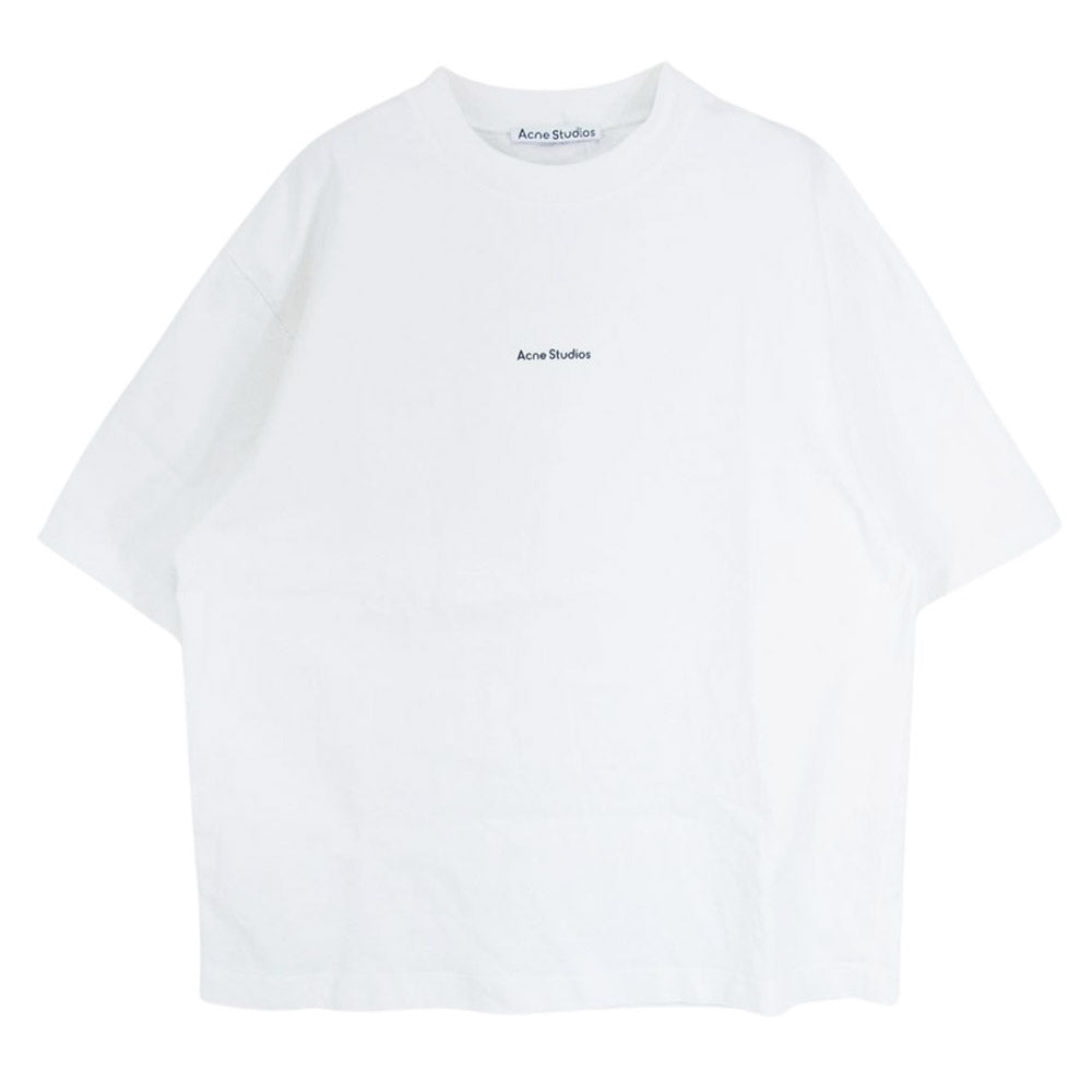 ACNE STUDIOS アクネストゥディオズ BL0278 EXTORR STAMP ロゴ プリント クルーネック 半袖 Tシャツ ホワイト系 S【中古】