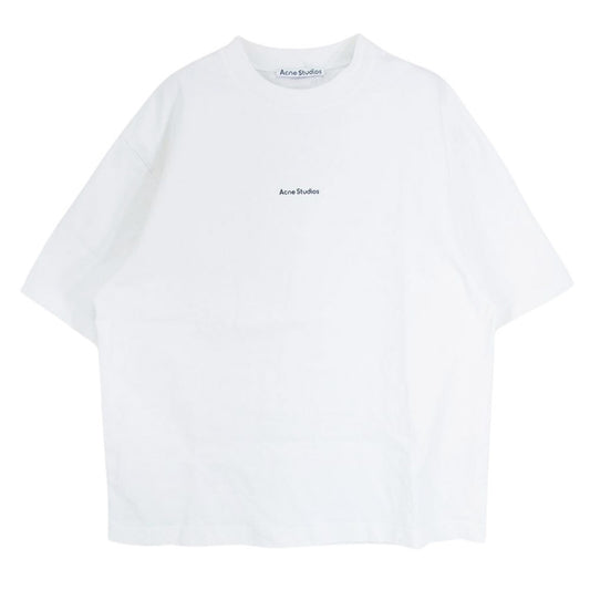 ACNE STUDIOS アクネストゥディオズ BL0278 EXTORR STAMP ロゴ プリント クルーネック 半袖 Tシャツ ホワイト系 S【中古】
