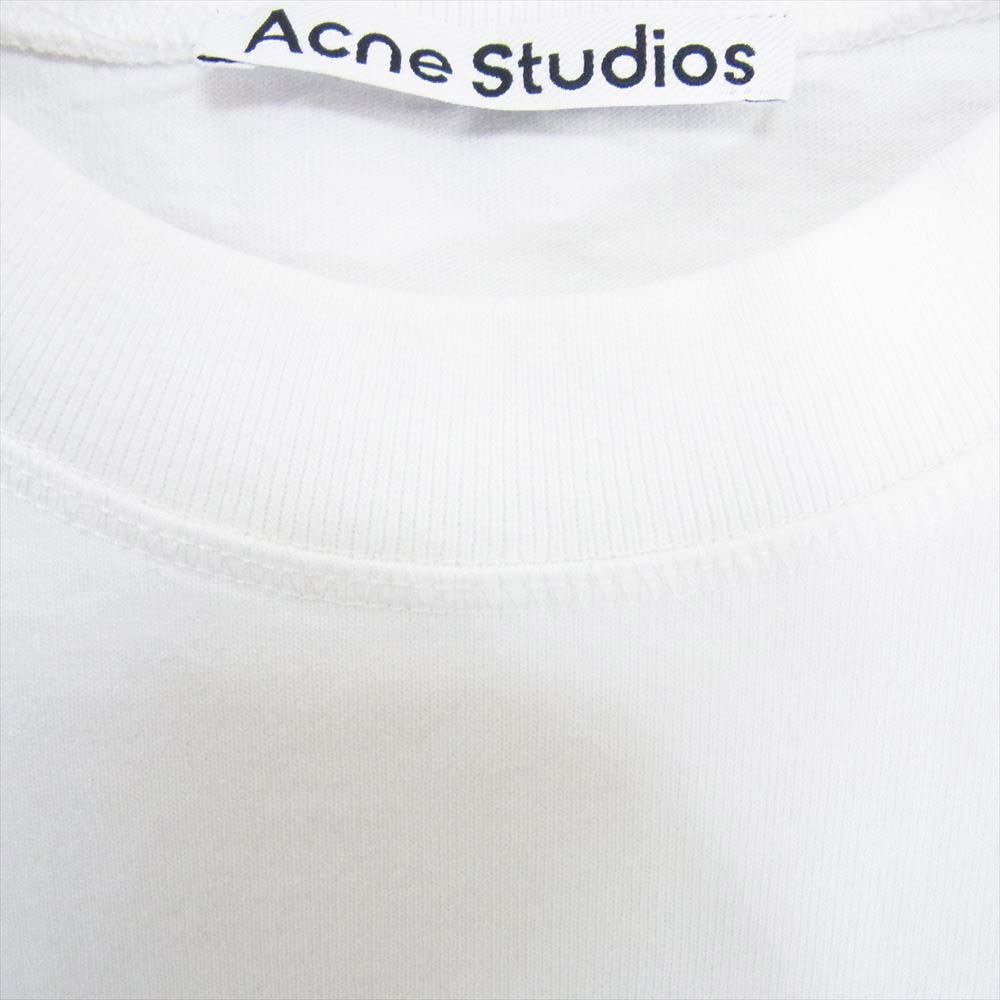 ACNE STUDIOS アクネストゥディオズ BL0278 EXTORR STAMP ロゴ プリント クルーネック 半袖 Tシャツ ホワイト系 S【中古】