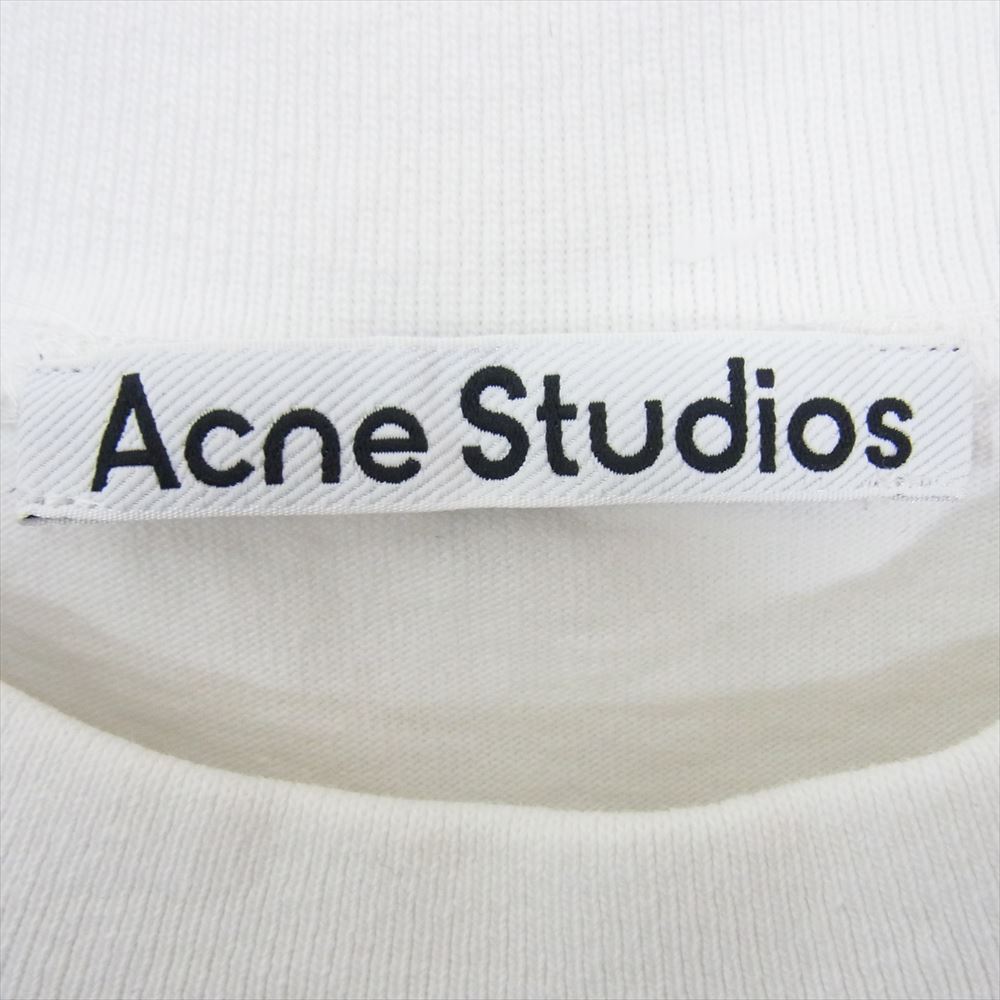 ACNE STUDIOS アクネストゥディオズ BL0278 EXTORR STAMP ロゴ プリント クルーネック 半袖 Tシャツ ホワイト系 S【中古】