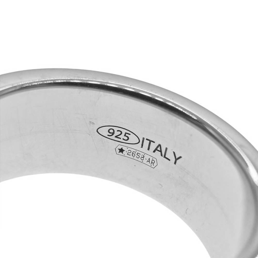 MAISON MARGIELA メゾンマルジェラ SM1UQ0095 シグネチャー ロゴ リング シルバー系 13.5号【中古】