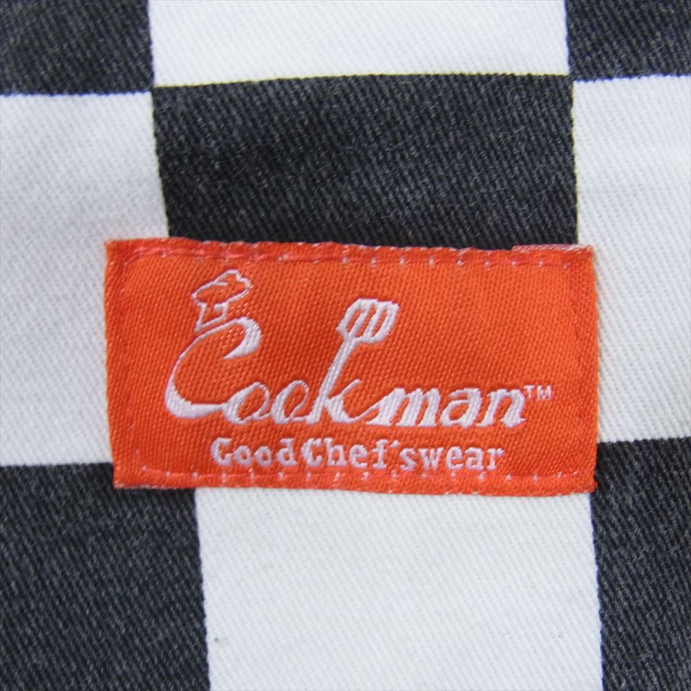 クックマン ハーフ チェッカー ボーダー シェフ パンツ ブラック系 M【中古】