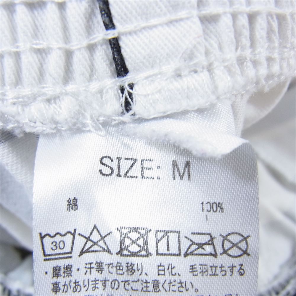 クックマン ハーフ チェッカー ボーダー シェフ パンツ ブラック系 M【中古】