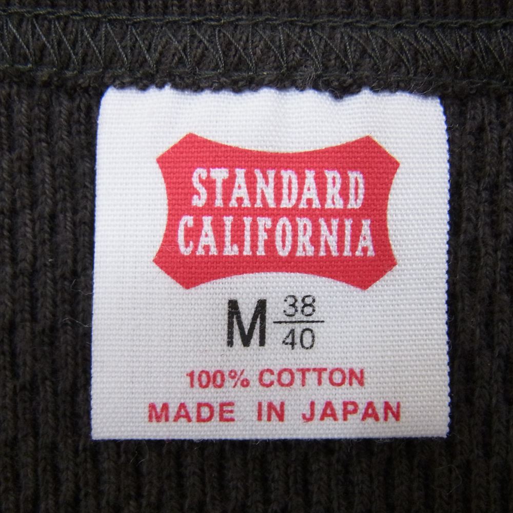 STANDARD CALIFORNIA スタンダードカリフォルニア SD Honeycomb Thermal Cardigan ハニカム サーマル カーディガン チャコール系 M【美品】【中古】