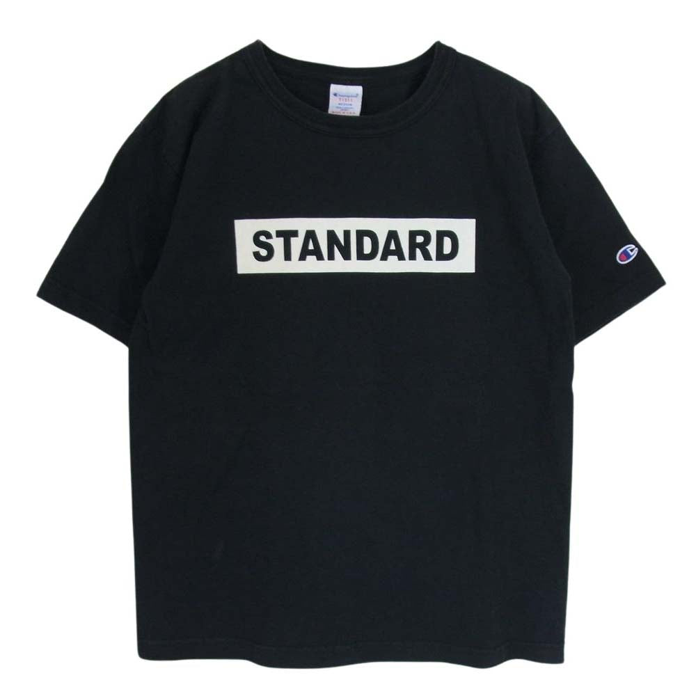 STANDARD CALIFORNIA スタンダードカリフォルニア × Champion チャンピオン T1011 プリント Tシャツ ブラック ブラック系 M【中古】