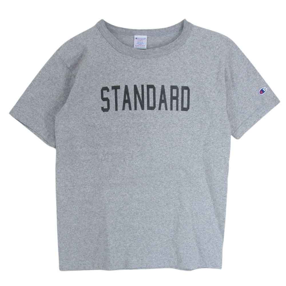 STANDARD CALIFORNIA スタンダードカリフォルニア × Champion チャンピオン T1011 プリント Tシャツ グレー  グレー系 M【中古】