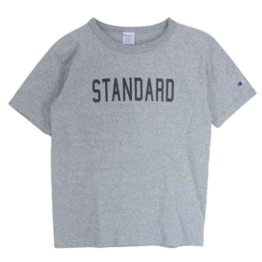 STANDARD CALIFORNIA スタンダードカリフォルニア × Champion チャンピオン T1011 プリント Tシャツ グレー  グレー系 M【中古】