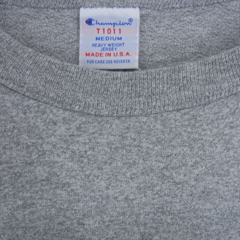 STANDARD CALIFORNIA スタンダードカリフォルニア × Champion チャンピオン T1011 プリント Tシャツ グレー  グレー系 M【中古】