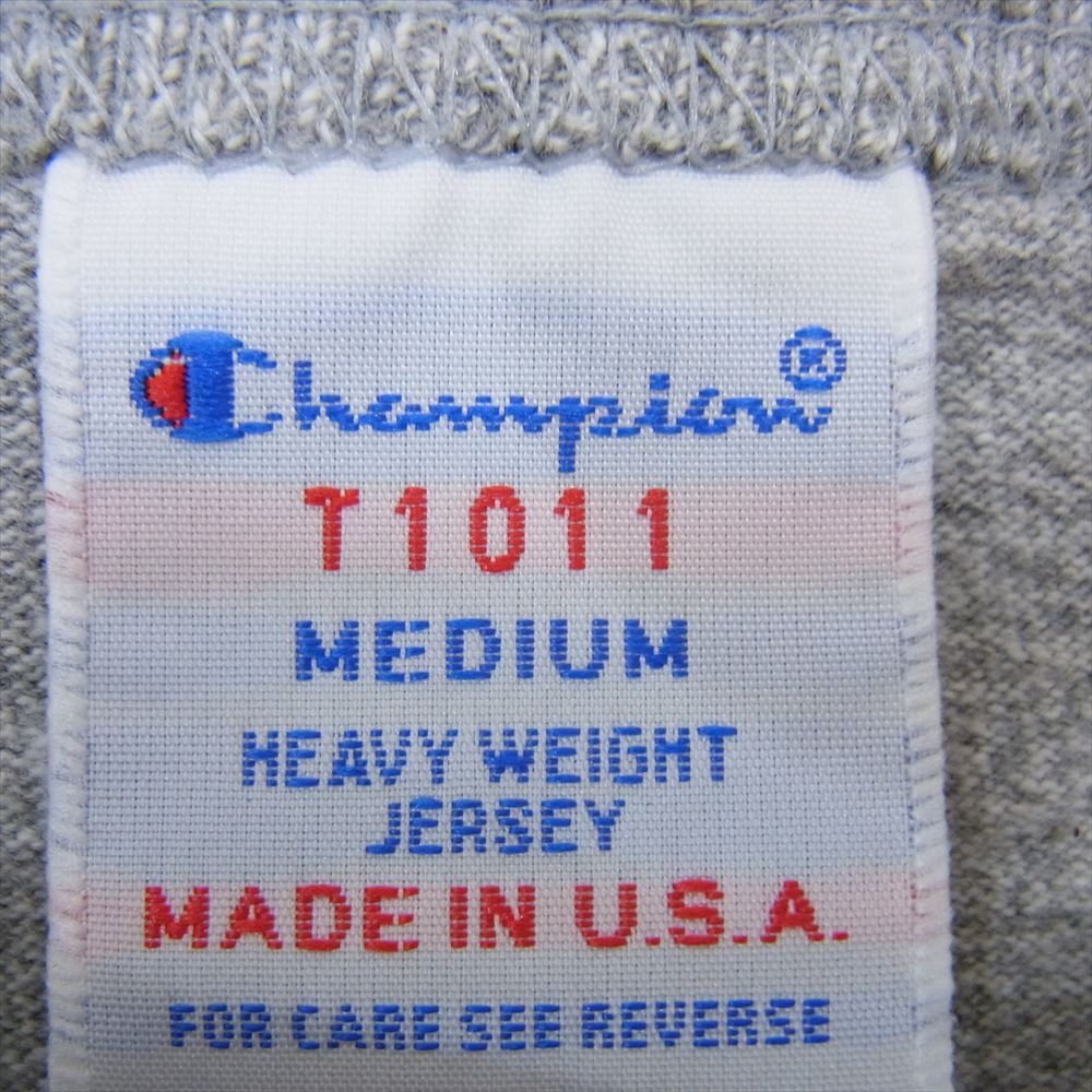 STANDARD CALIFORNIA スタンダードカリフォルニア × Champion チャンピオン T1011 プリント Tシャツ グレー  グレー系 M【中古】