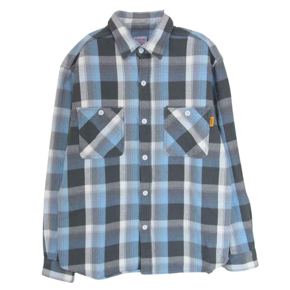 STANDARD CALIFORNIA スタンダードカリフォルニア SD Heavy Flannel Check Shirt ヘビー フランネル チェック シャツ ブルー系 M【中古】
