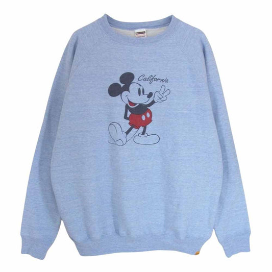STANDARD CALIFORNIA スタンダードカリフォルニア × DISNEY ディズニー 88/12 SD CREW SWEAT GRAY クルーネック スウェット  ライトブルー系 M【美品】【中古】